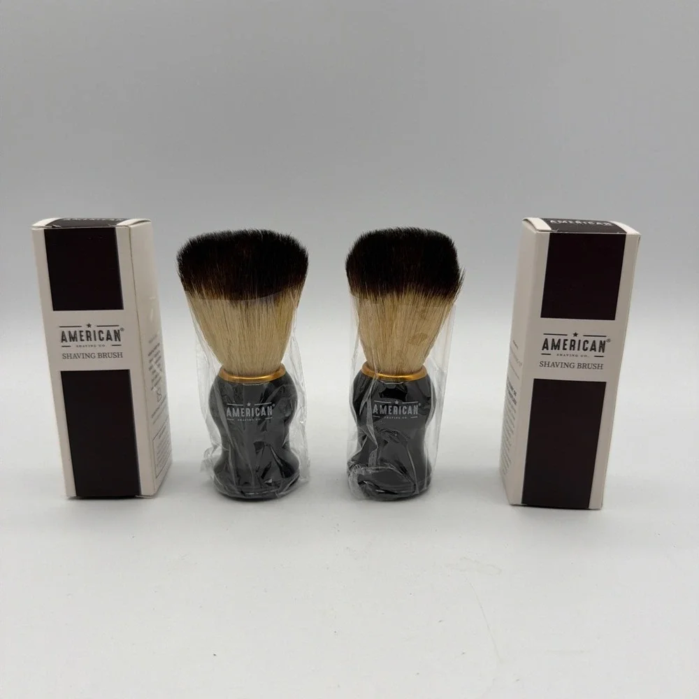 2 Piece American Shaving Co Brushes. Cruelty Free USA MADE Badger hair